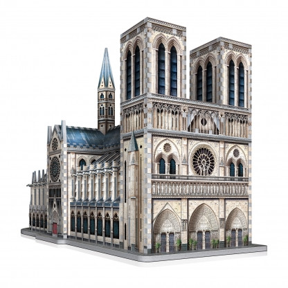 Front of assembled Notre-Dame de Paris 3D Puzzle