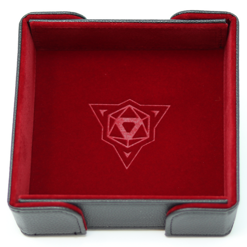 Red Magnetic Folding Dice Tray (Square)