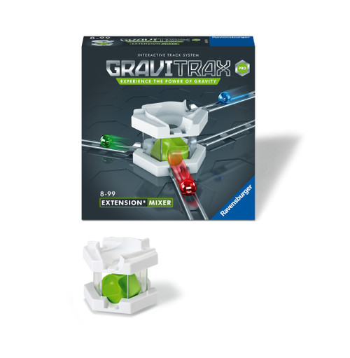 GraviTrax Pro: Mixer,  white and green piece in front of packaging