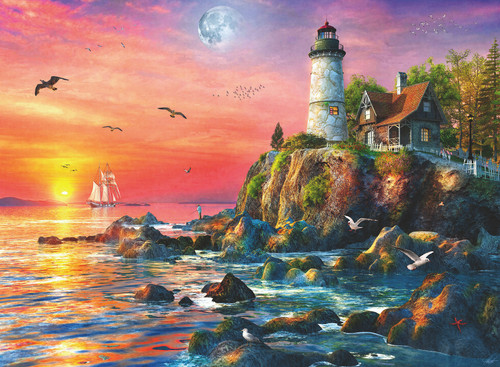 Lighthouse at Sunset 