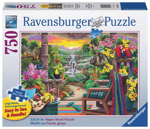 Tropical Retreat 750pc—Large Format  front of puzzle box
