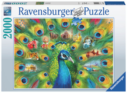 Land of the Peacock 2000pc front of puzzle box 