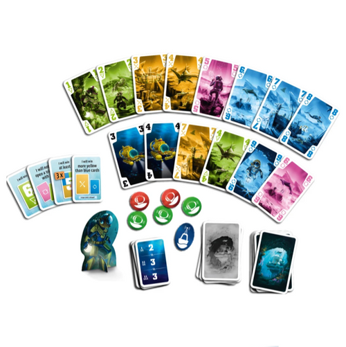 The game cards and components 