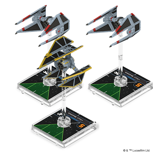 Star Wars X-Wing 2nd Edition: Skystrike Academy Squadron minis facing left
