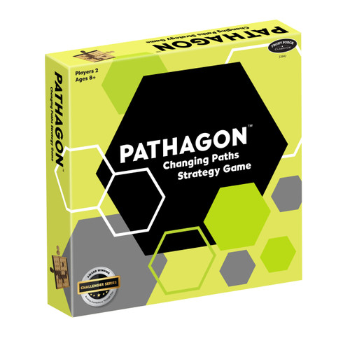 Pathagon Classic (Wooden Pieces) lime green box with black hexagon and title in white text