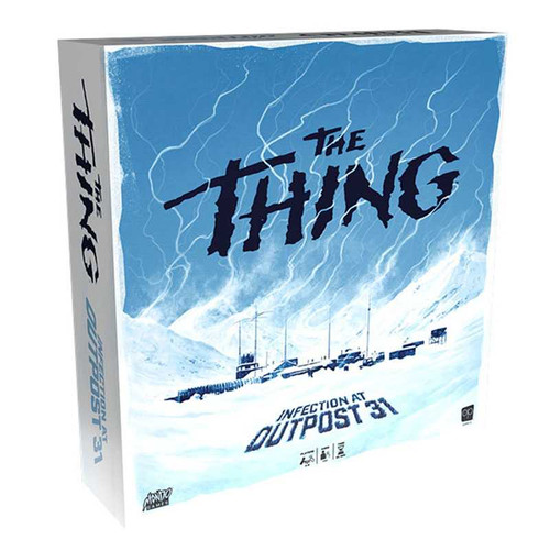 The Thing: Infection Outpost 31 front cover of box,  outpost in the snow 