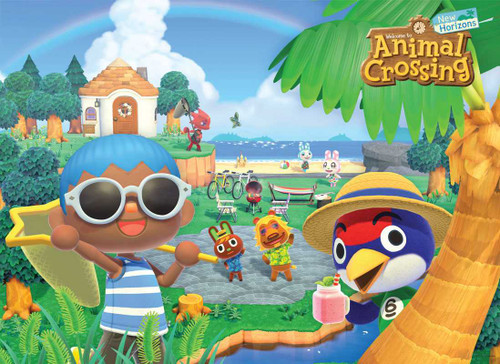 characters at the beach and enjoying summer activities 