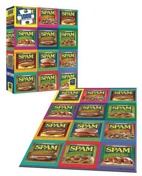 SPAM "Sizzle. Pork. And. Mmm.®" 1000pc puzzle completed