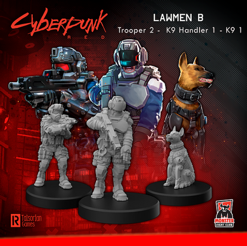 Cyberpunk Red Miniatures: Lawmen, Enforcers  artistic view