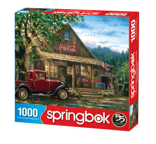 Country General Store front puzzle box red and blue box