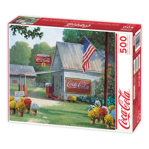 Coca-Cola Country General Store front of puzzle box in a red box