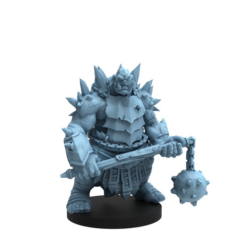 Close up of a blue miniature 