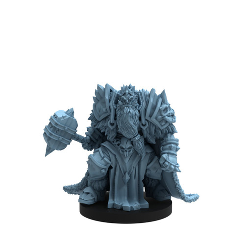 Close up of a blue miniature 