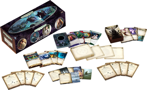 Return to the Circle Undone—Arkham Horror The Card Game game components featuring various cards 