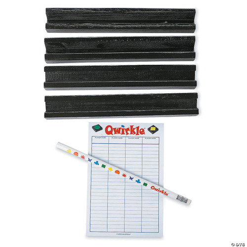 Qwirkle Bonus Pack (racks & scorepad) with a pencil 