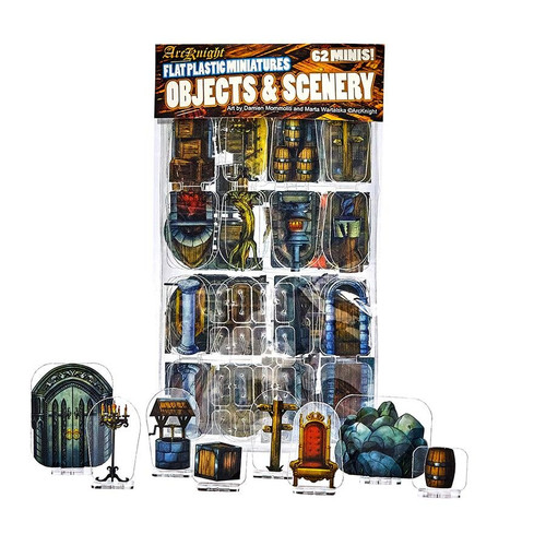 Objects & Scenery 62pc—Flat Plastic Minis front of packaging