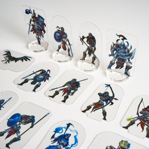 Skeletons Horde 31pc—Flat Plastic Minis close up 