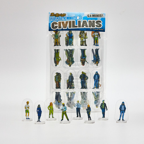 Front of packaging of Civilians 64pc—Flat Plastic Minis