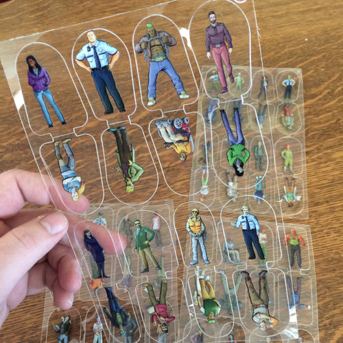 Civilians 64pc—Flat Plastic Minis out of packaging, not assembled