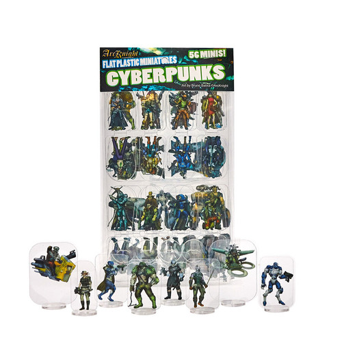 Cyberpunks 56pc—Flat Plastic Minis front of packaging