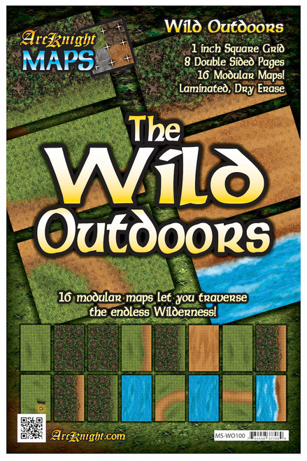 Wild Outdoors Battle Map—8-piece, 1"square front of packaging
