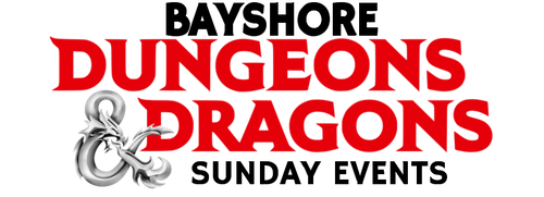 Event image with Dungeons & Dragons logo—Sunday—Bayshore  text