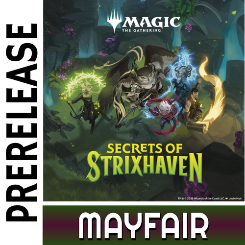 Event image, featuring Secrets of Strixhaven key art