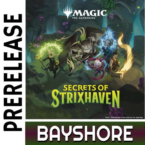 Event image, featuring Secrets of Strixhaven key art