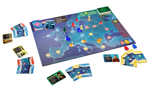 Pandemic: Hot Zone: Europe  game board set up