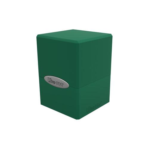 Satin Cube - Forest Green (deck box)  sideview  closed