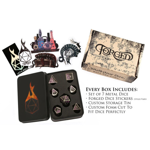 Dragon Honor, Metal Dice Set, tin with foam insert and stickers