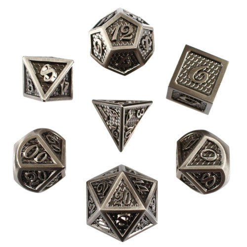  Serpent Silver, Metal Dice Set