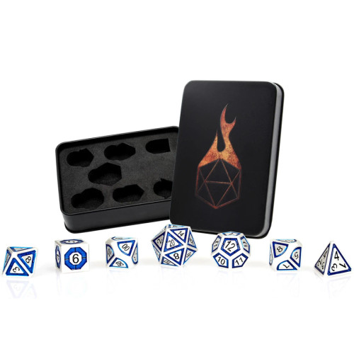 Vengeful Fury, Metal Dice Set with tin case  and foam insert