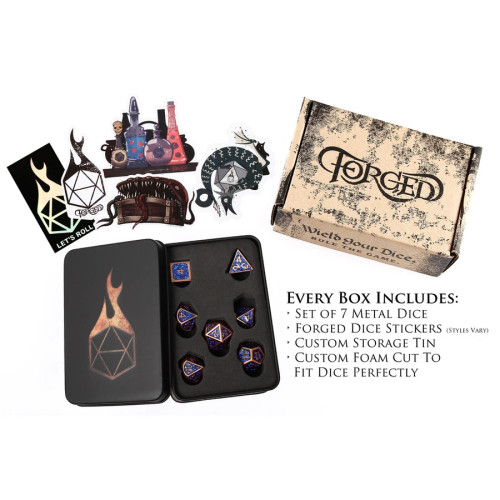 Pagan Twilight, Metal Dice Set , Metal Dice Set, tin with foam insert and stickers