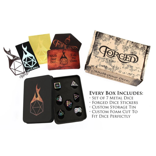Guardian Spectrum, Metal Dice Set, stickers, 