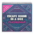 Flashback Escape Room In a Box- Product box cover- blue and pink and white lines with pink font FlashBack