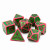 Cockatrice Dice Set green dice with pink edges and numbers