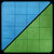 Reversible Battlemat: 1" Squares, Blue/Green
