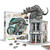 Gringotts Bank 3D Puzzle-  product cover side by side with puzzle, of the bank with dragon on top