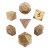Dwarven Pride, Metal Dice Set - golden dice with glowing/glitter glow numbers