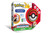 Pokemon Trainer Mission packaging white box with a Pokémon ball button, and kid playing the game and Pokémon on the box