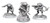 Grungs–D&D Nolzur's Marvelous Unpainted Miniatures W18- 3 round, frog like creatures with dart gun, dagger and bow and arrow