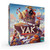 Game box cover of Yak featuring a a yak pulling a cart and carrying a rider with many packages