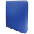 Exterior side view of closed PRO-Binder Blue–Vivid 12-Pocket Zippered- rounded corners