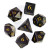 Chicken Blood Stone Dice Set from above