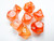 Borealis Blood Orange Lab Dice Set from Chessex