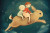 Bunny Dreamers MINI puzzle image, in which two children ride a flying rabbit through the sky