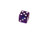 Clear Purple Six-Sided Dice with White Pips