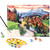 Beautiful Bavaria CreArt Paint by Numbers kit, depicting completed hills & mountains painting, palette and paints