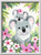 Painting of a Koala and baby koala among pink and white flowers